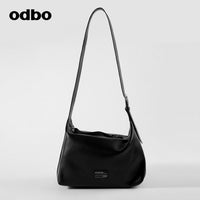 【商場同款】odbo/歐迪比歐時尚真皮軟皮包女單肩包大容量斜挎包