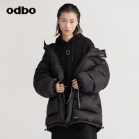 【商場同款】odbo/歐迪比歐加厚保暖羽絨服女冬季2022新款面包服