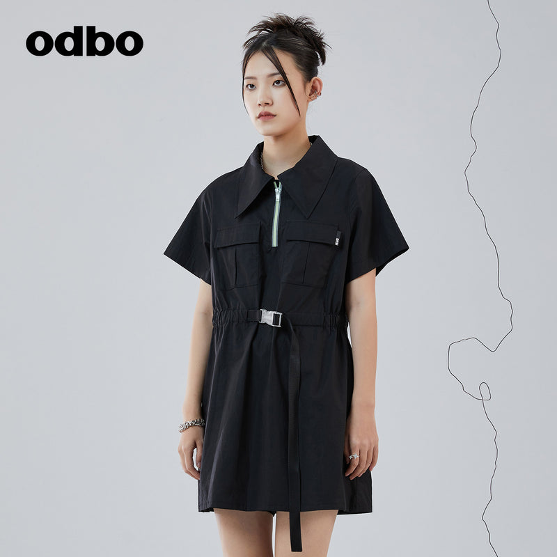 odbo polo領 襯衫連衣裙女022年新款