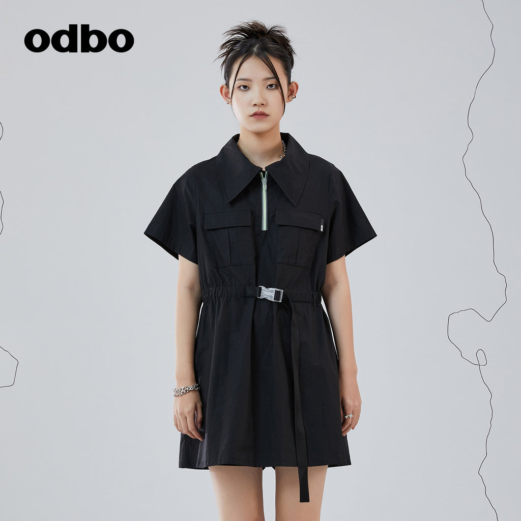 odbo polo領 襯衫連衣裙女022年新款