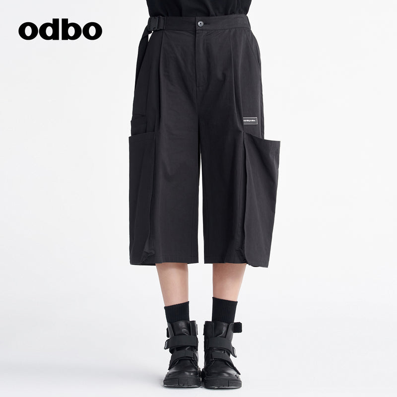 odbo 工裝風 男女同款 褲子 七分褲