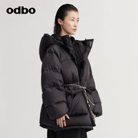 【商場同款】odbo/歐迪比歐加厚保暖羽絨服女冬季2022新款面包服