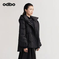 【商場同款】odbo/歐迪比歐秋冬2022新款白鴨絨羽絨服女麵包服