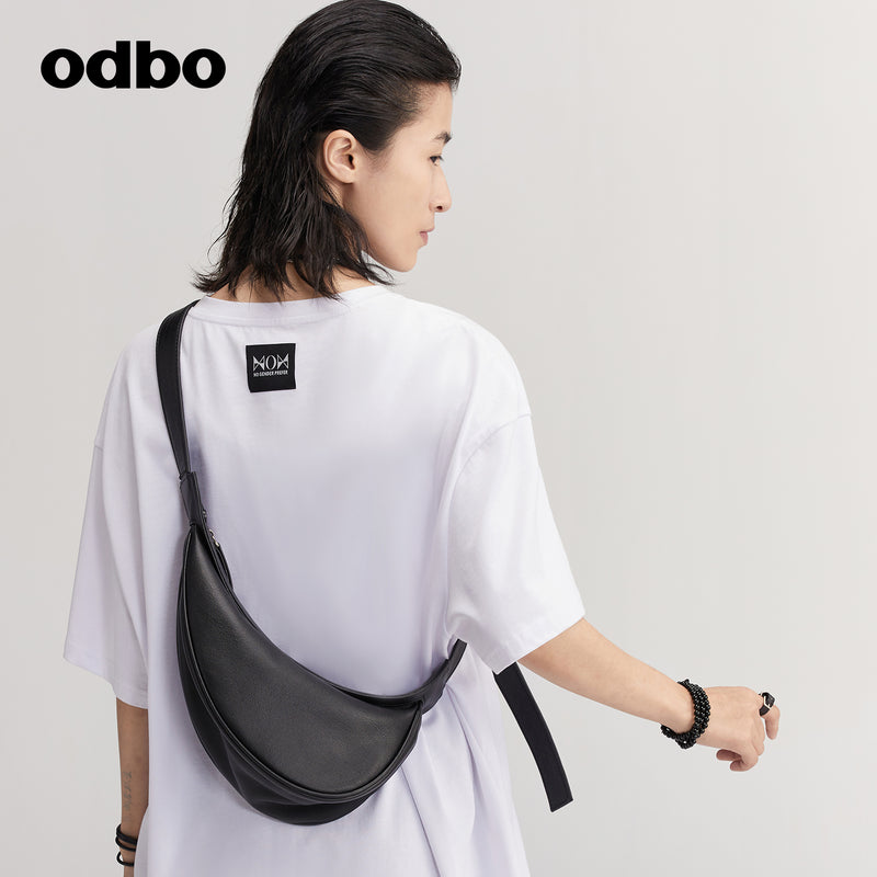 【商場同款】odbo/歐迪比歐設計師品牌牛皮包包單肩包斜挎包