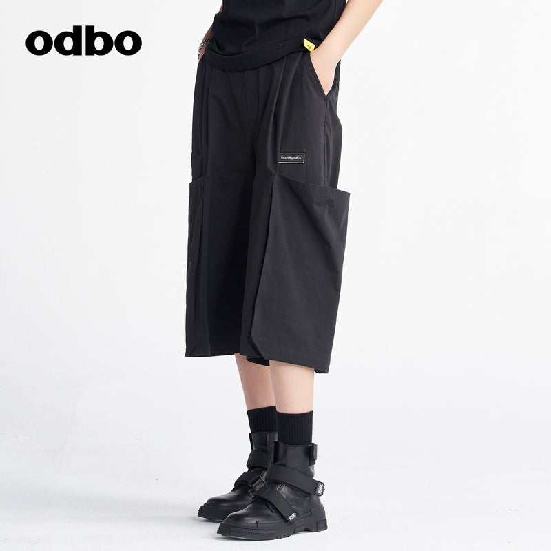 odbo 工裝風 男女同款 褲子 七分褲