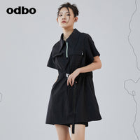 odbo polo領 襯衫連衣裙女022年新款