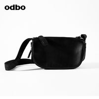 【商場同款】odbo/歐迪比歐2022新款時尚牛皮斜挎包女百搭單肩包